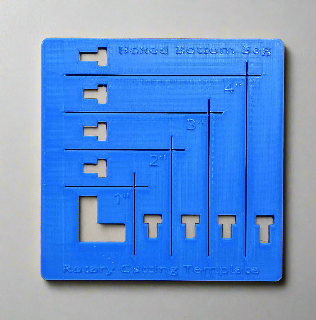 Bag Maker Boxed Bottom Cutting Template - Choice of Color - Sewing Tool - Bag Making Tool - Boxed Corner - 3D Printed