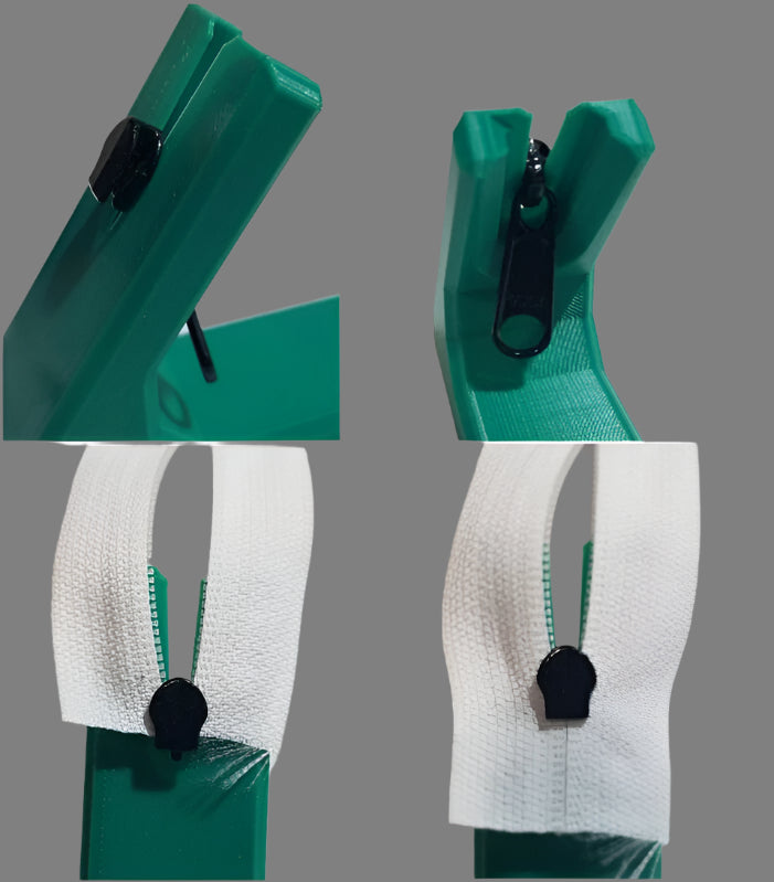 Zipper Jig - Choice of Color - Sewing Tool - Zipper Tool - Add Zipper Pull to Zipper Tape - 3D Printed