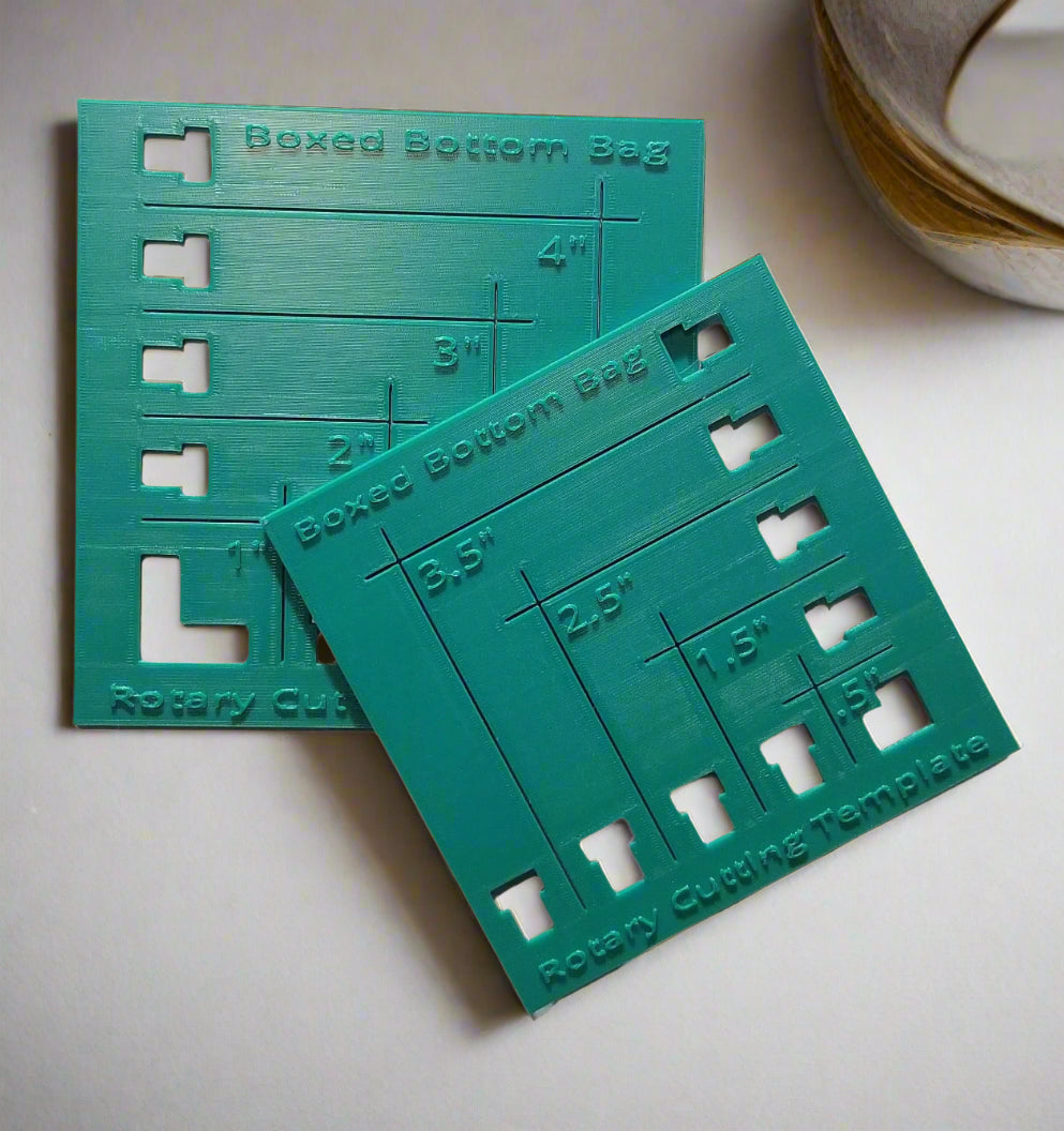 Bag Maker Boxed Bottom Cutting Template - Choice of Color - Sewing Tool - Bag Making Tool - Boxed Corner - 3D Printed