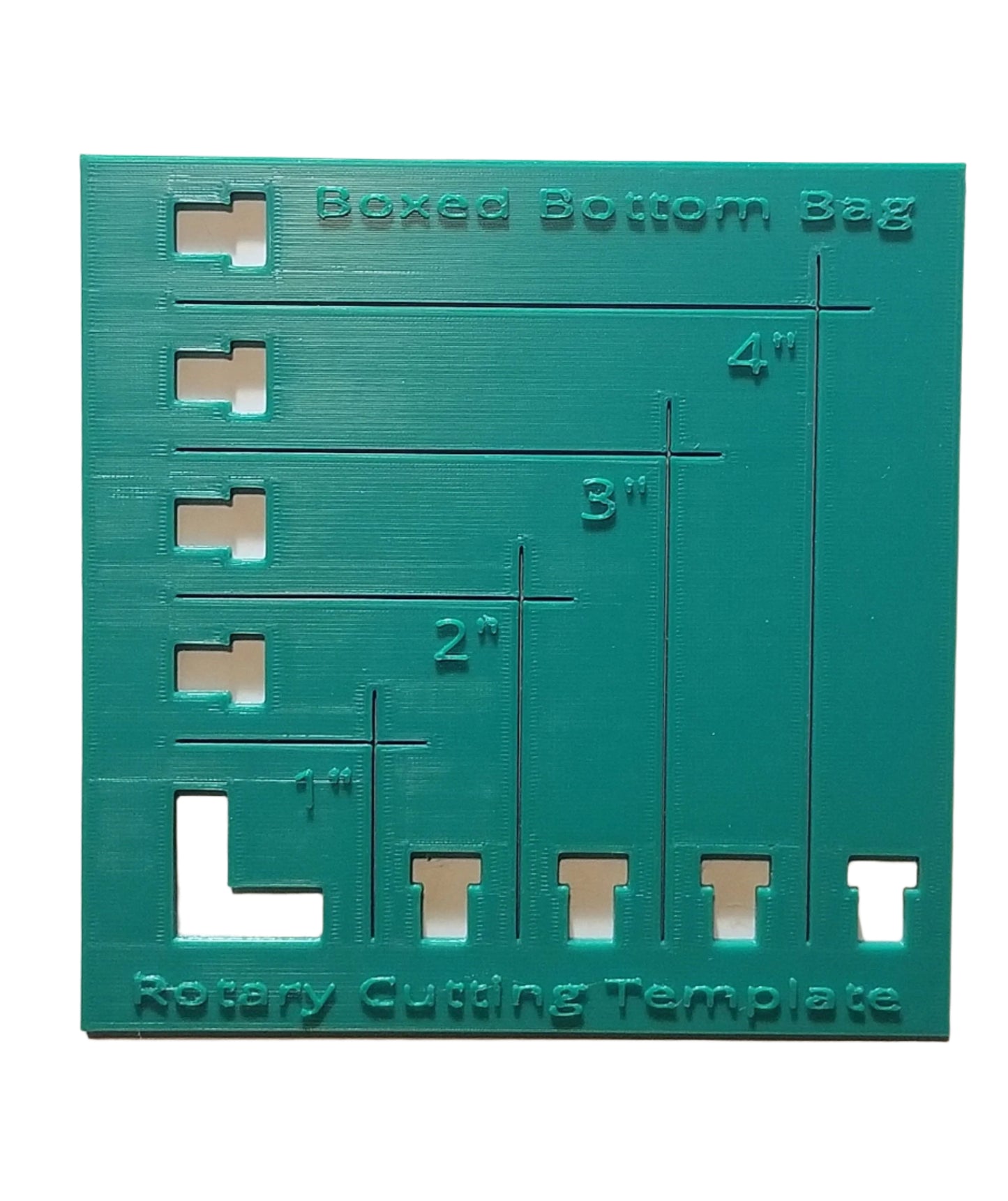Bag Maker Boxed Bottom Cutting Template - Choice of Color - Sewing Tool - Bag Making Tool - Boxed Corner - 3D Printed