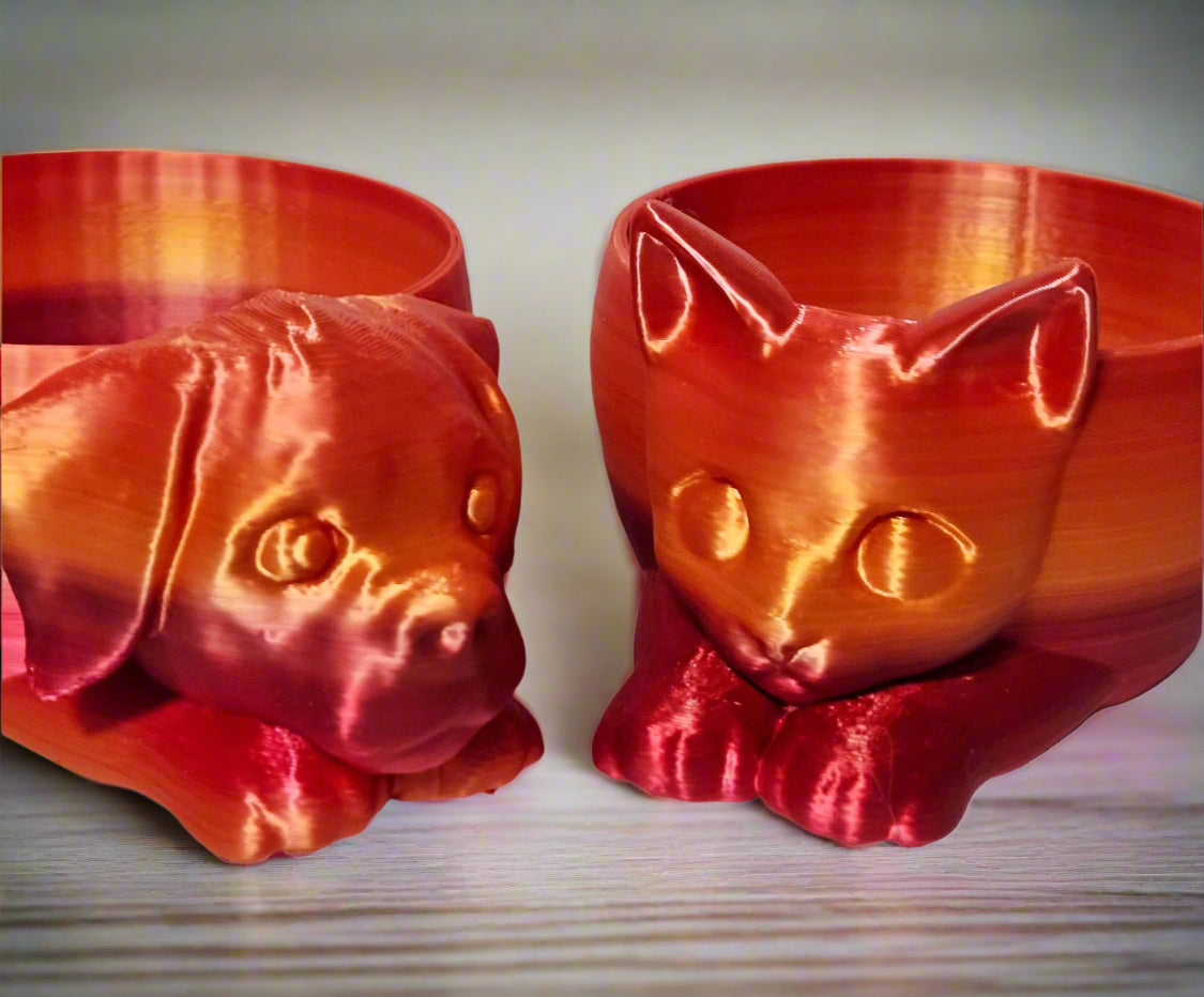 Multi-Color Cat or Dog Face Bowl - Great to hold small items for any room - Can also be used as a Planter or a Fancy Drink Coaster