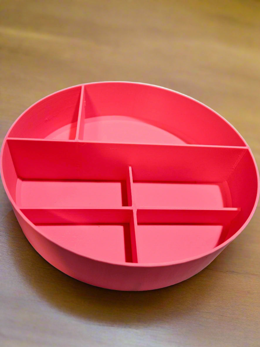 Grandma's Cookie Tin Storage Starter Set - Plastic Divided Inserts AND 7.5" Danish Cookie Tin - Craft or Sewing Supply Case - 3D Printed